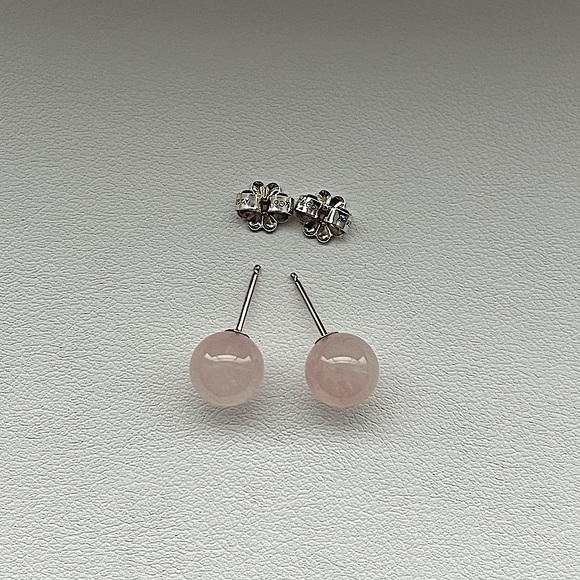 Rose quartz‎ earrings